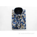 Camisa de padrão floral casual do estilo de férias